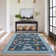 Floral Machine Washable Rug with Non-Slip Backing, Soft Thin Low Pile Non Shedding Floor Carpet, Indoor Foldable Printed Accent Mat for Living Room/Nursery/Bedroom