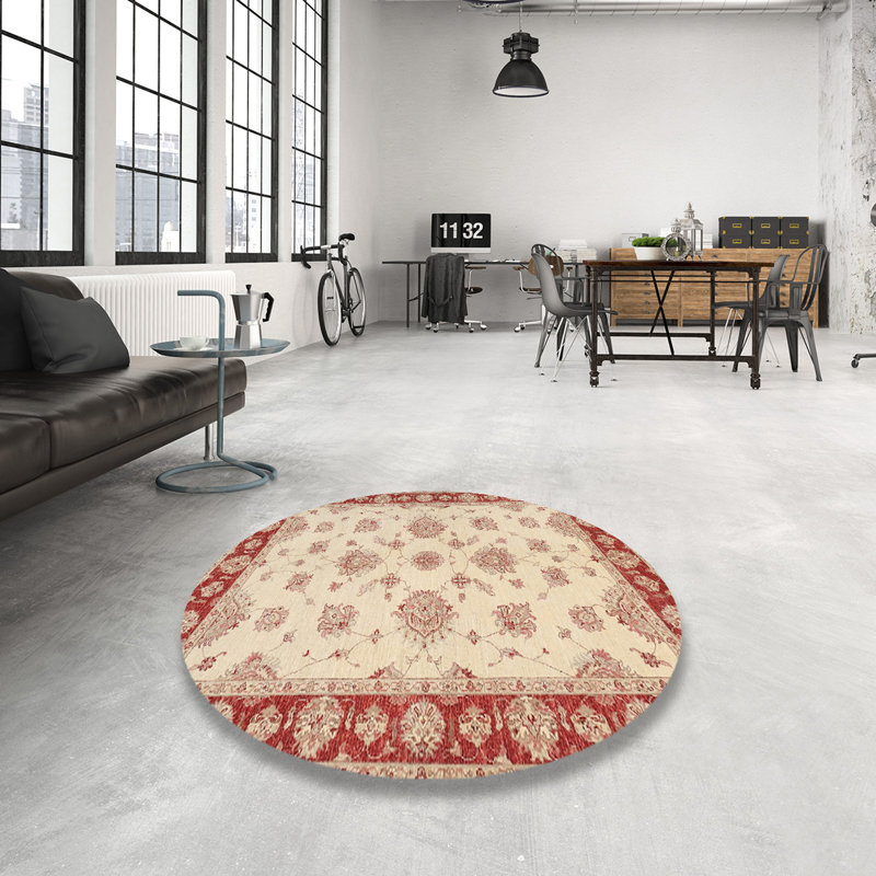 Tapis oriental beige / rouge Bautz, Rond 5 pi