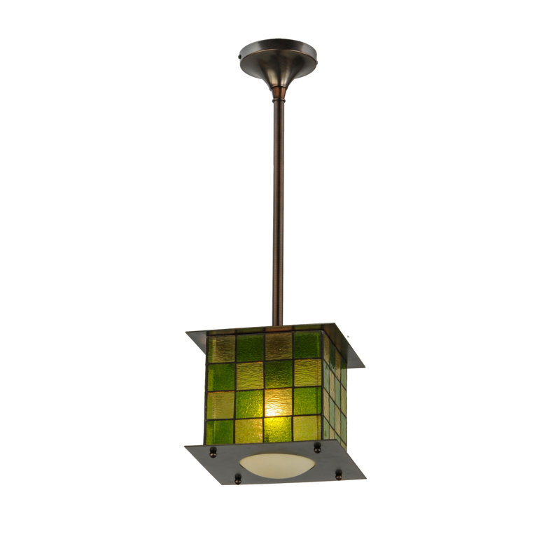 Sunlight and Kelp Glass Bronze Mini Pendant Light