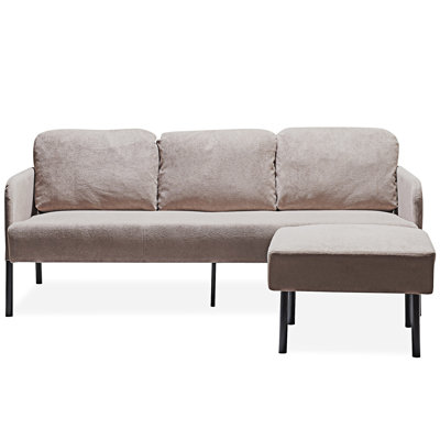 Upholstered Sofa With Ottoman