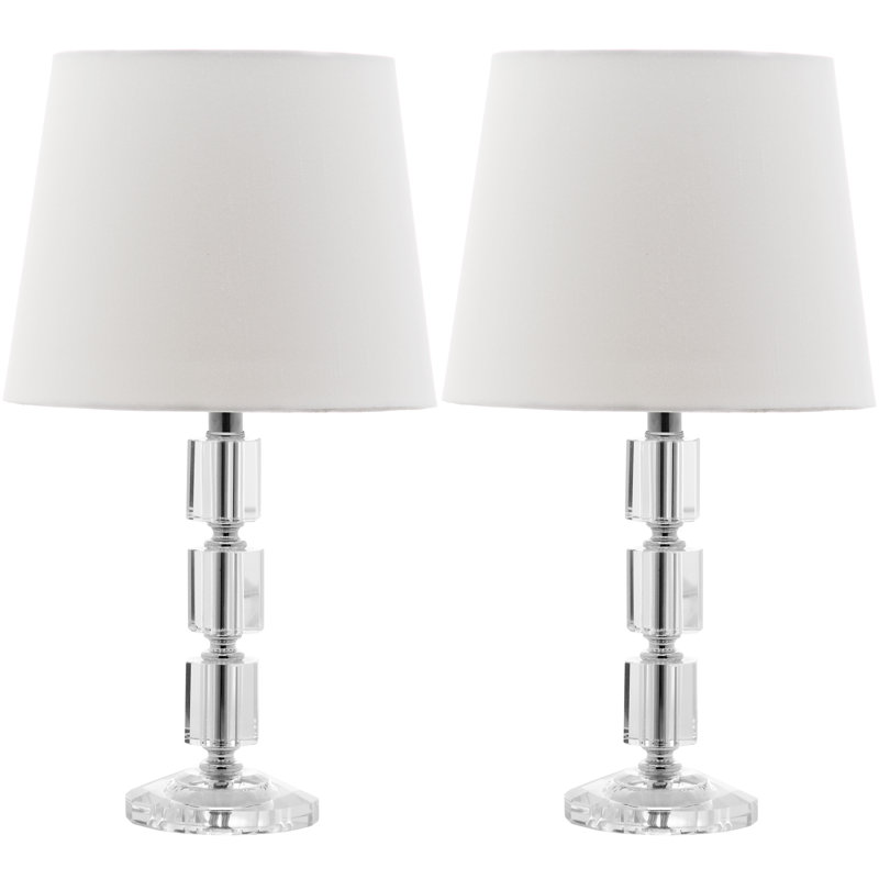 Damore Crystal Table Lamp, Off-White