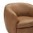 Marcy Genuine Leather Swivel Barrel Chair