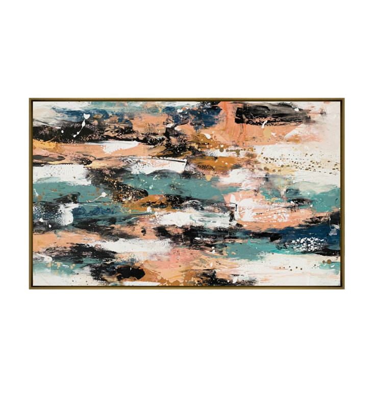 Formelle Single Picture Frame Painting on Wood, 150 cm H x 120 cm W, Black