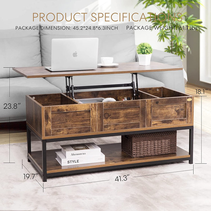 Harbaugh Coffee Table, Rustic Brown