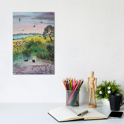 Evening At Moorhen Pool by Jo Grundy - Wrapped Canvas Gallery-Wrapped Canvas Giclée