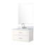 Meuble-lavabo blanc 30 po X P 22 po, comptoir en marbre, robinet, miroir simple 28 po 30 po x 22 po, marbre-1519222282
