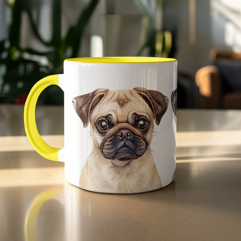 Mug, 2, Yellow