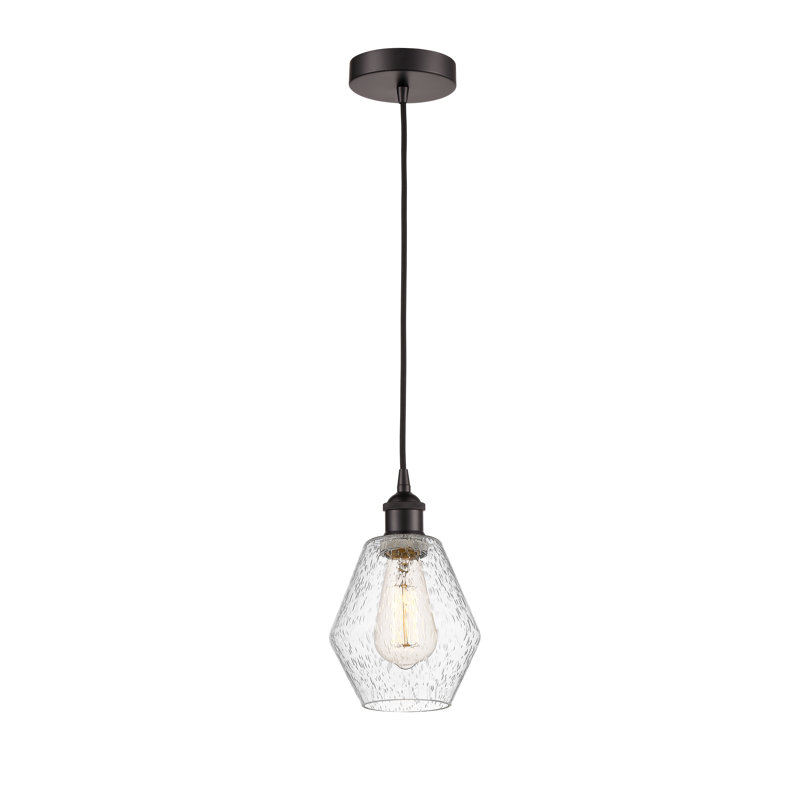 Luminaire suspendu géométrique à 1 lumière Gabbie, Bronze huilé