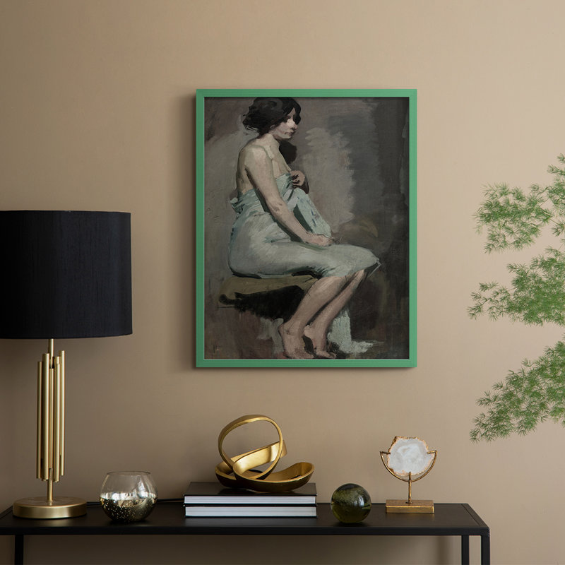 Vintage Portrait Print XLVI Framed Print - Solid Wood, Vert, H 11 po x l 9 po