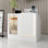 47.2'' W L-Shaped Reception Desk With LED Lights And Glass