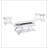 Contemporary Style White 1pc Sofa Table High Gloss Finish Chrome Frame