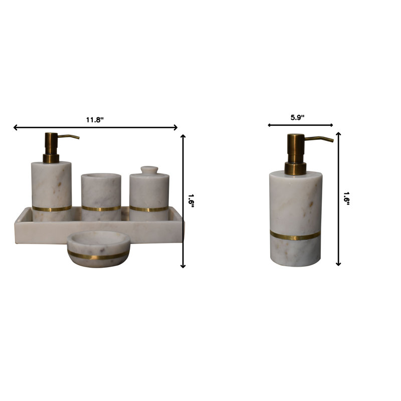 Centralmont Marble Bathroom Accessory Set