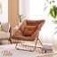 Soft Faux Fur Oversized Folding Accent Chair-935085472