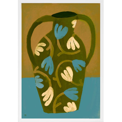 Green Vase Framed Graphic Art