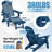 Outdoor Reclining HIPS Adirondack Chair With Footrest Set of 2-421532201