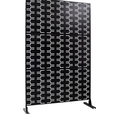 Metal Privacy Screen 76" H48" W - Outdoor & Indoor Solution. Freestanding For Deck, Balcony. Rust Weather . Elegant Look Patio, Design Choices by Kivaritio