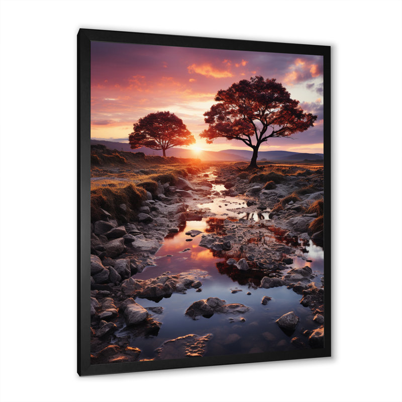 Arbres de l'aube Wybolt Allemagne, H 40 po x l 30 po x P 1,5 po, Cadre photo noir