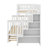 Space-Saving Twin Over Full Bunk Bed With Trundle And Attached Staircase-1601301957
