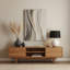 DiagonalStripes, beige clair, gris anthracite, art mural en métal-1152864669