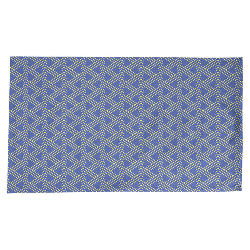 Classic Zig Zag Tablecloth, Blue/Yellow