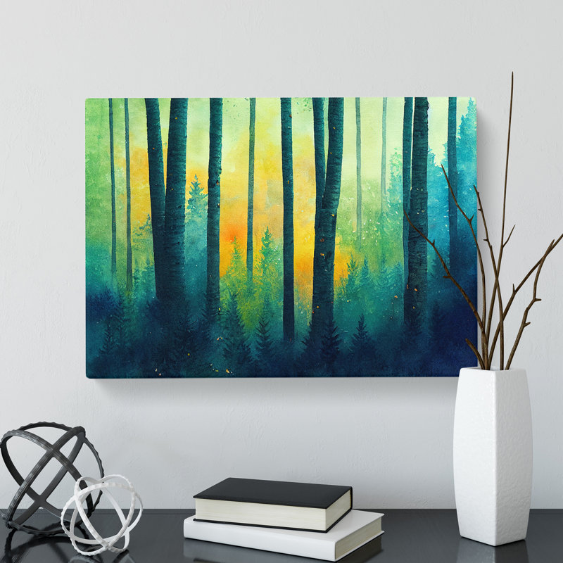 Heavenly Colourful Forest - Wrapped Canvas, 35cm H x 50cm W x 3cm D