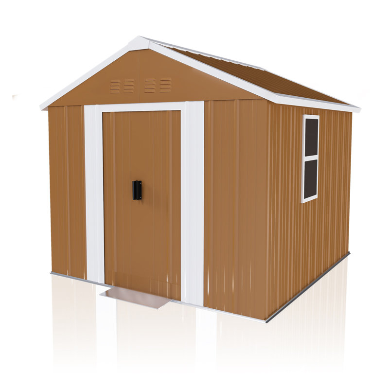 6X4 FT Heavy-Duty Metal Storage Shed With Windows, Lockable Door & Ventilation - Weatherproof Outdoor Garden Shed For Backyard, Lawn, And Tool Organization