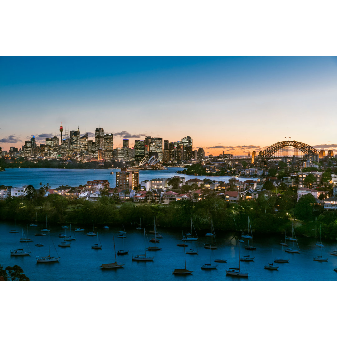 Sydney Stadt in der Abenddämmerung - Leinwandbild