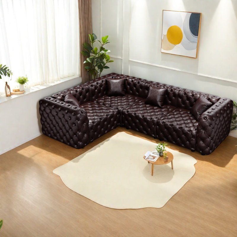 Canapé modulaire en cuir synthétique 103,8