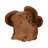 Sculpture Wood Mushroom-Inspired Design 13" Brown for Home Office Bedroom Living Room Decor.
