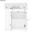 Meuble-lavabo mural gris de 21,6 po avec tablettes ouvertes latérales, trou de robinet simple, porte texturée ondulée, rangement à droite silencieux et efficace, panneau, poignées à corrosion, assemblage facile-1720773009