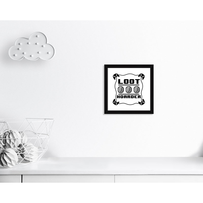 Impression sur papier Loot Hoarder Kids, H 18 po x l 18 po x P 0,63 po, Cadre noir