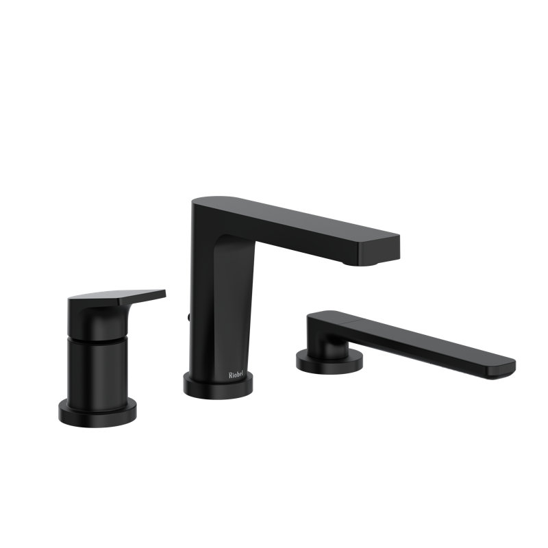 Ode 3-Hole Deck Mount Tub Filler Trim, Black