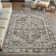 Oriental Machine Washable Brown/Yellow Non-Slip Area Rug