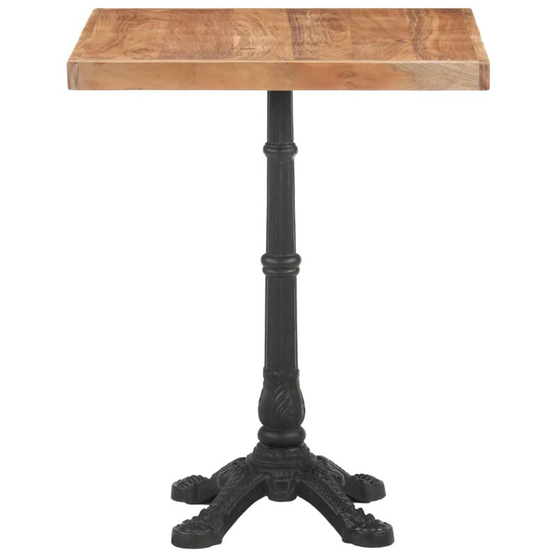 Soderberg Solid Wood Top Metal Base Dining Table