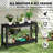 48" Outdoor Console Table with 2 Shelves, Weather-Resistant Patio Buffet and Entryway Table with Adjustable Feet-123843337
