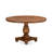 7 Piece Dining Set for 6 Consists of a 54" Round Table with Pedestal and 6 Black Linen Fabric Parson Chairs, Antique Walnut-1465970862-1453209895