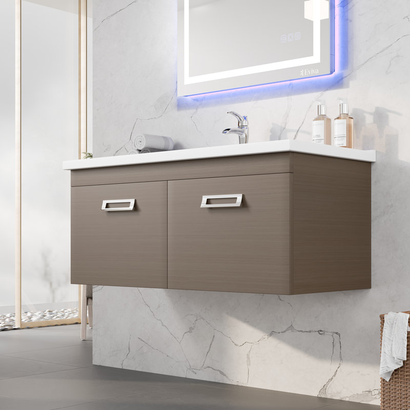 Ensemble de meuble-lavabo simple 38 po Leopold, Wengé