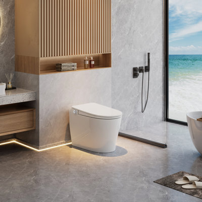 HOROW T32 Smart Toilet with Heated Seat, Built-In Booster Pump, Auto Flush, Night Light and No Water Pressure Limit