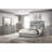 Pierce Grey High Gloss Eastern King LED Panel Bed