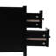 Table de chevet transitionnelle en bois rustique avec charge USB (2 ports + 2 prises) - Table de bout à 2 tiroirs avec tablette ouverte, table de chevet robuste en MDF pour la chambre à coucher / salon, noir-2034060462
