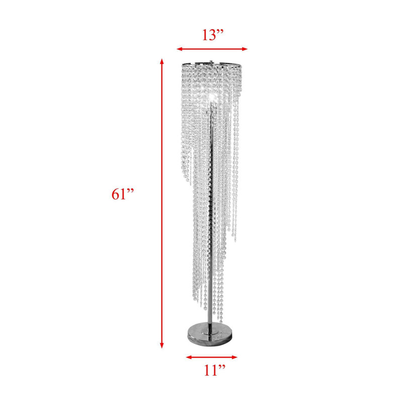 Lampe sur pied en cristal Elegant