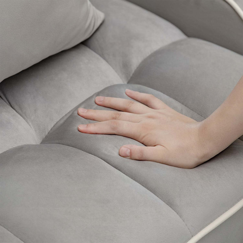 Fauteuil lit simple convertible, fauteuil inclinable réglable pour les petits espaces, Gris clair