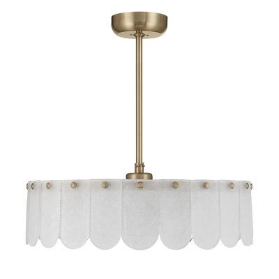 Ashton 5-Light Fan D'Lier in Noble Brass