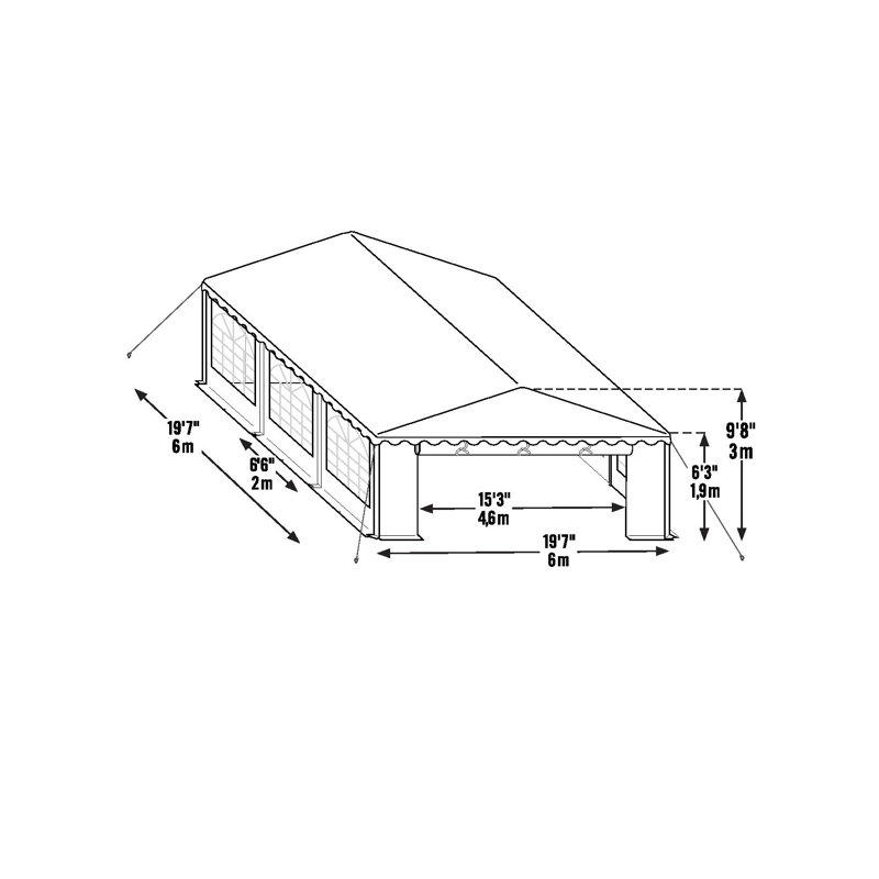ShelterLogic Fabric Side Wall for Gazebo, Green/White