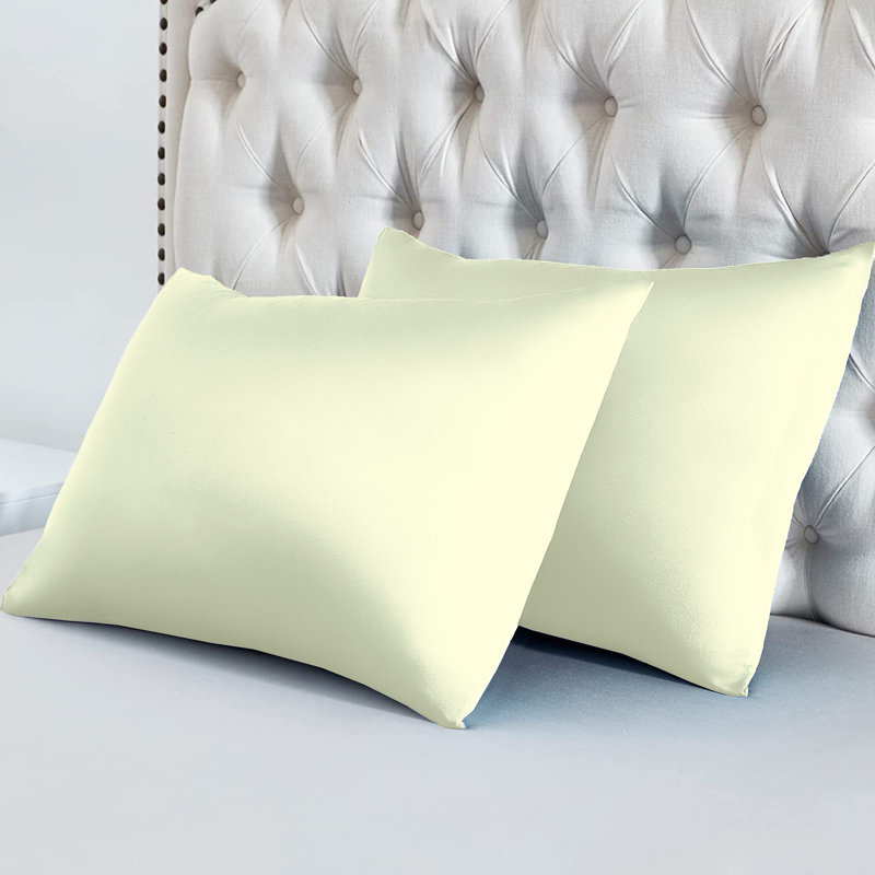 Aieshia 100% Satin Envelope Pillow Case, Cream