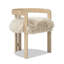 Chaise de salle à manger à dossier bas 21 po Leidy, blond naturel