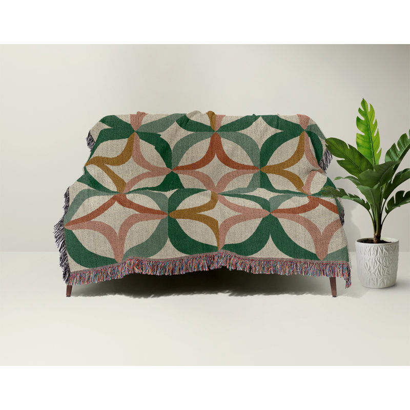 Jeté en mélange de coton Spectra, L 70 po x l 50 po, Vert