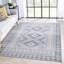 Tapis bleu en polypropylène tissé à la machine Pays-Bas en bleu-87376327