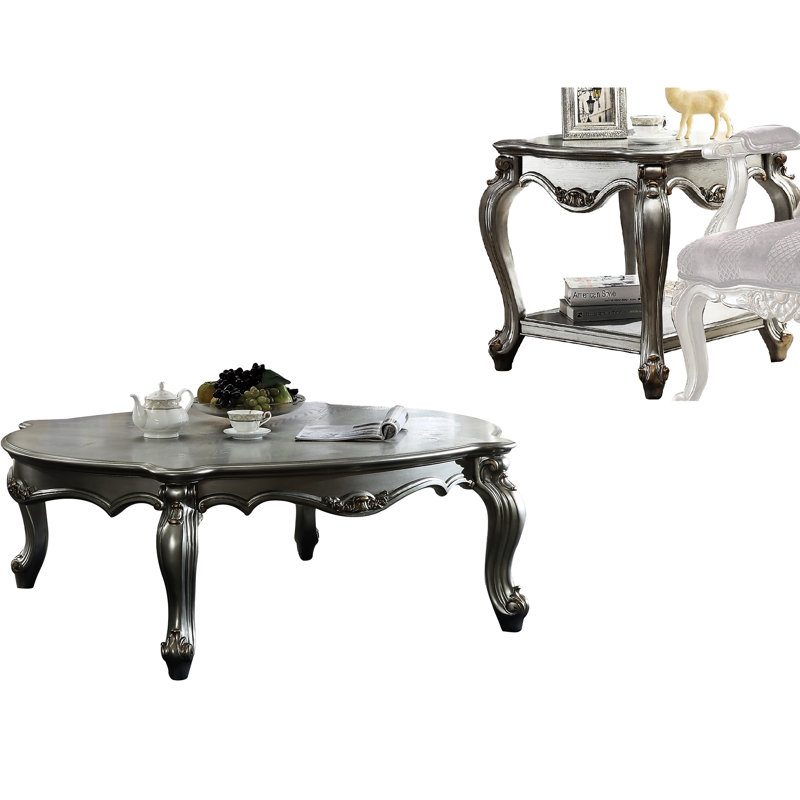 Table de bout antique en platine avec boiseries festonnées élégantes et tablette avec magnifique couvercle carré en bois