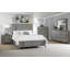 Lit de rangement gris avec placage assorti